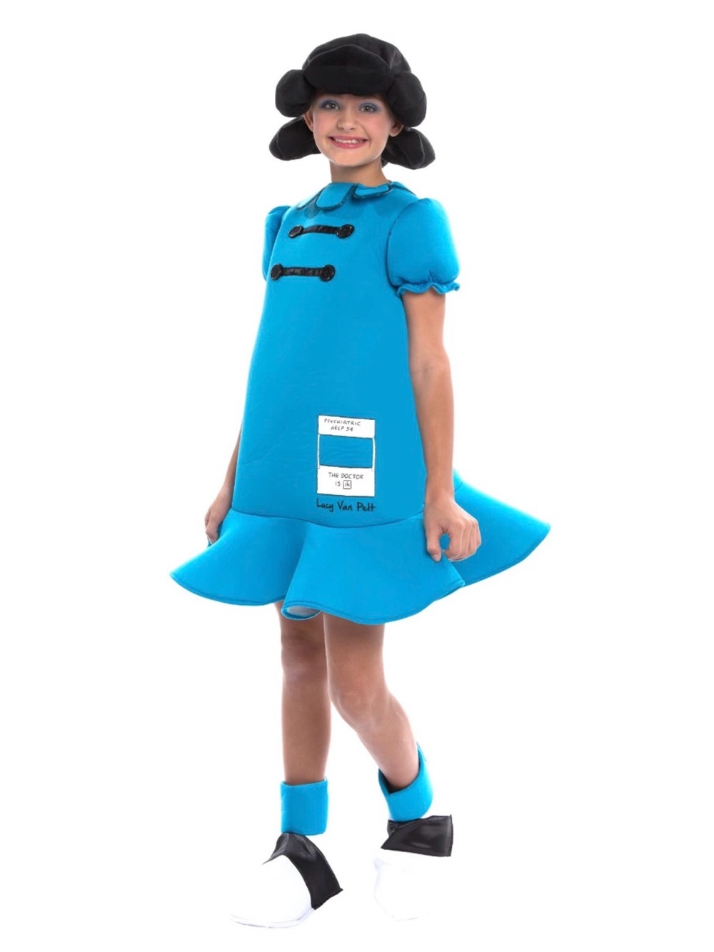 Peanuts Lucy Van Pelt Deluxe Girls Costume - Picture 1 of 15